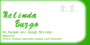 melinda buzgo business card