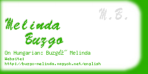 melinda buzgo business card